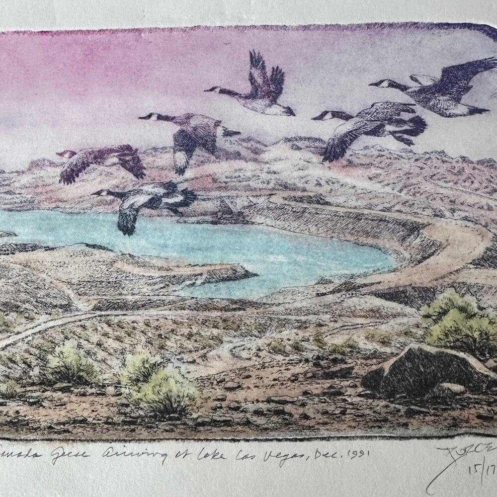 Original numbered,signed,etching by Roy Purcell comes with COA